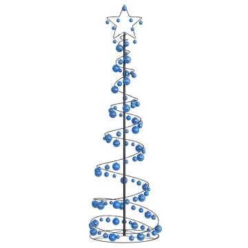 Christmas Tree Light Cone with Baubles - 120 LEDs Warm White