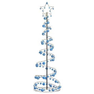 Christmas Tree Light Cone with Baubles - 120 LEDs Warm White