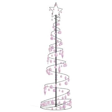 Christmas Tree Light Cone with Baubles - 180 cm, 120 LEDs