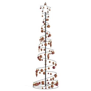 Christmas Tree Light Cone with Baubles 120 LEDs - 180 cm