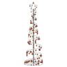 Christmas Tree Light Cone with Baubles 120 LEDs - 180 cm