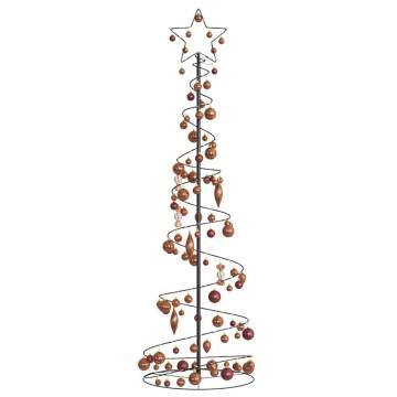 Christmas Tree Light Cone with Baubles 120 LEDs - 180 cm