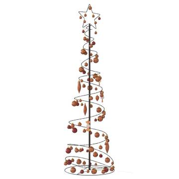 Christmas Tree Light Cone with Baubles 120 LEDs - 180 cm