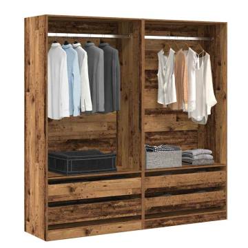 Wardrobe Old Wood 100x50x200 cm - Stylish Storage Solution