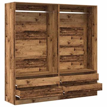 Wardrobe Old Wood 100x50x200 cm - Stylish Storage Solution