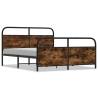 Metal Bed Frame Smoked Oak 180x200 cm Super King | HipoMarket