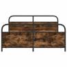 Metal Bed Frame Smoked Oak 180x200 cm Super King | HipoMarket