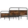 Metal Bed Frame Smoked Oak 180x200 cm Super King | HipoMarket