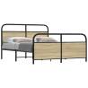  Metal Bed Frame without Mattress Sonoma Oak 160x200 cm Colour sonoma oak Size 160 x 200 cm Model with headboard & footboard 