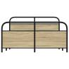 Sonoma Oak Metal Bed Frame 160x200 cm - Durable & Stylish