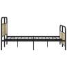 Sonoma Oak Metal Bed Frame 160x200 cm - Durable & Stylish