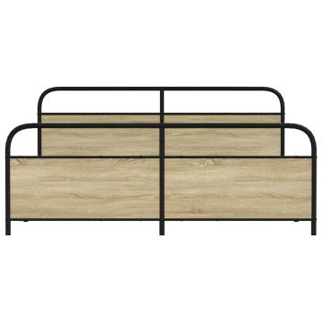 Metal Bed Frame - Sonoma Oak 183x213 cm | Hipomarket