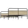 Metal Bed Frame - Sonoma Oak 183x213 cm | Hipomarket