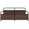 Sturdy Brown Oak Metal Bed Frame 183x213 cm - HipoMarket