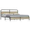  Metal Bed Frame without Mattress Sonoma Oak 183x213 cm Colour sonoma oak Size 183 x 213 cm Model with headboard & low footboard 