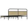 Robust Metal Bed Frame - Sonoma Oak 183x213 cm | HipoMarket