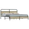  Metal Bed Frame without Mattress Sonoma Oak 200x200 cm Colour sonoma oak Size 200 x 200 cm Model with headboard & low footboard 