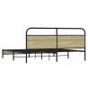 Metal Bed Frame Without Mattress - Sonoma Oak 200x200 cm