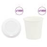 Paper Coffee Cups with Lids - 1000 pcs, 4oz, 100ml