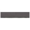 Dark Brown Solid Wood Bathroom Countertop - 200x40 cm