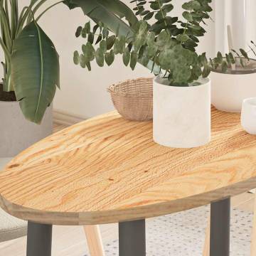 Solid Oak Oval Table Top - 80x40x2 cm | HipoMarket UK