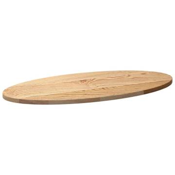 Solid Oak Oval Table Top - 80x40x2 cm | HipoMarket UK