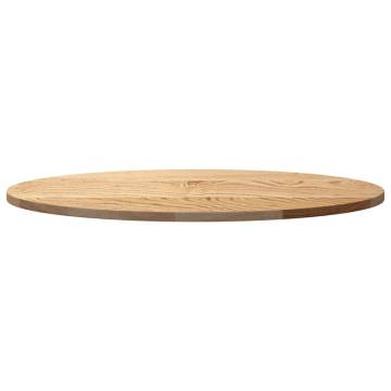 Solid Oak Oval Table Top - 80x40x2 cm | HipoMarket UK