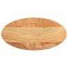 Light Brown Solid Oak Table Top - 80x40x4 cm Oval Design