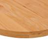 Light Brown Solid Oak Table Top - 80x40x4 cm Oval Design