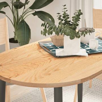 Solid Wood Oak Oval Table Top - 120x60 cm | HipoMarket