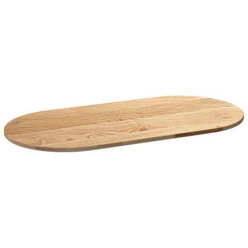 Solid Wood Oak Oval Table Top - 120x60 cm | HipoMarket