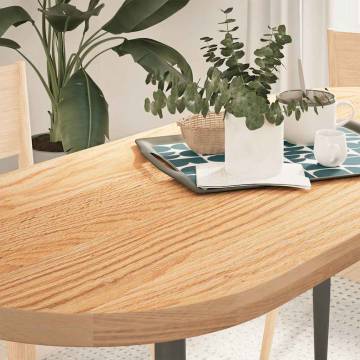 Solid Oak Oval Table Top - 140x60x4 cm | HIPO Market