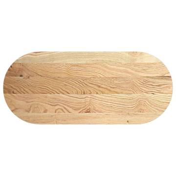 Solid Oak Oval Table Top - 140x60x4 cm | HIPO Market