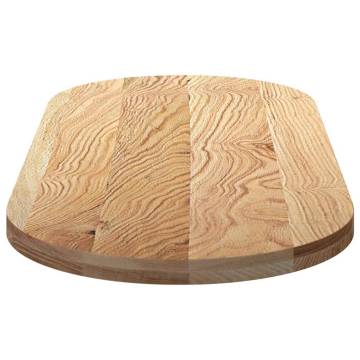 Solid Oak Oval Table Top - 140x60x4 cm | HIPO Market