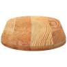 Light Brown Solid Oak Table Top - 120x60 cm Oval Design