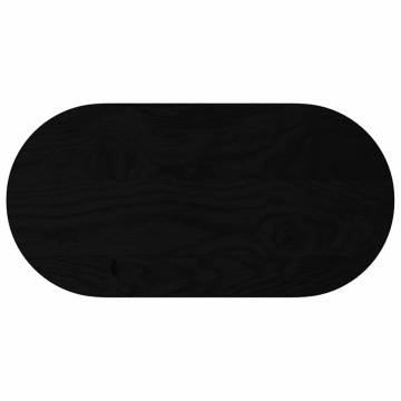 Table Top Dark Brown 80x40 cm Solid Wood Oak Oval - HipoMarket