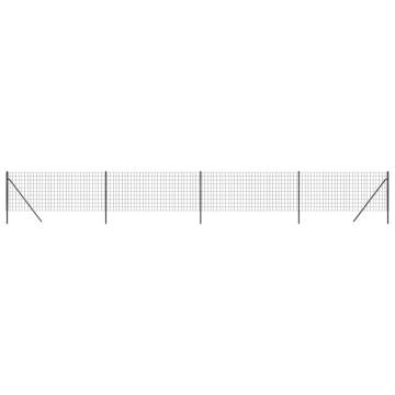 Wire Mesh Fence Anthracite 1.1x10 m - Durable Galvanised Steel