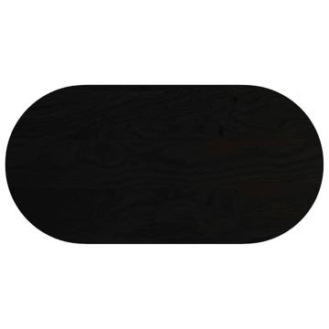 Table Top Dark Brown Solid Oak - 100x50 cm | Hipo Market