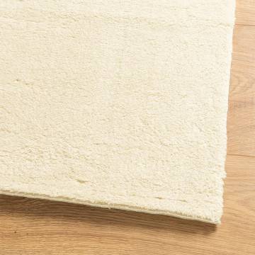 HUARTE Cream Washable Rug 80x150 cm - Soft & Non-Slip