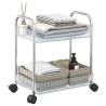 2-Tier Transparent Storage Trolley - Organize Your Space