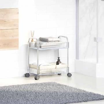 2-Tier Transparent Storage Trolley - Organize Your Space