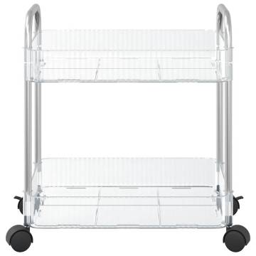 2-Tier Transparent Storage Trolley - Organize Your Space