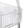 2-Tier Transparent Storage Trolley - Organize Your Space