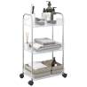  Storage Trolley 3-Tier Transparent 37x28x68 cm Acrylic Size 37 x 28 x 68 cm Quantity in Package 1 Model without boxes 