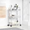 3-Tier Transparent Storage Trolley - Organise with Style