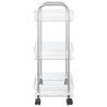 3-Tier Transparent Storage Trolley - Organise with Style