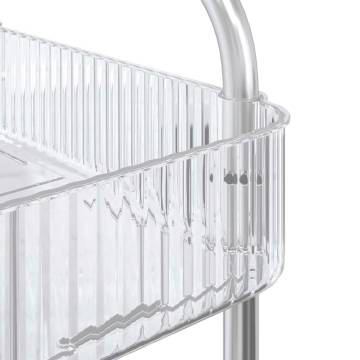 3-Tier Transparent Storage Trolley - Organise with Style