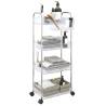  Storage Trolley 4-Tier Transparent 37x28x95 cm Acrylic Size 37 x 28 x 95 cm Quantity in Package 1 Model with boxes 