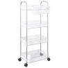 4-Tier Transparent Storage Trolley - Durable & Versatile