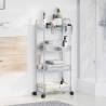 4-Tier Transparent Storage Trolley - Durable & Versatile